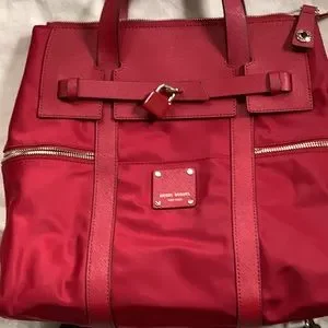 Henri Bendel Jetsetter Large Convertible Canvas Brilliant Red Backpack henri bendel | Bags | Henri Bendel Jetsetter Large  main image 2